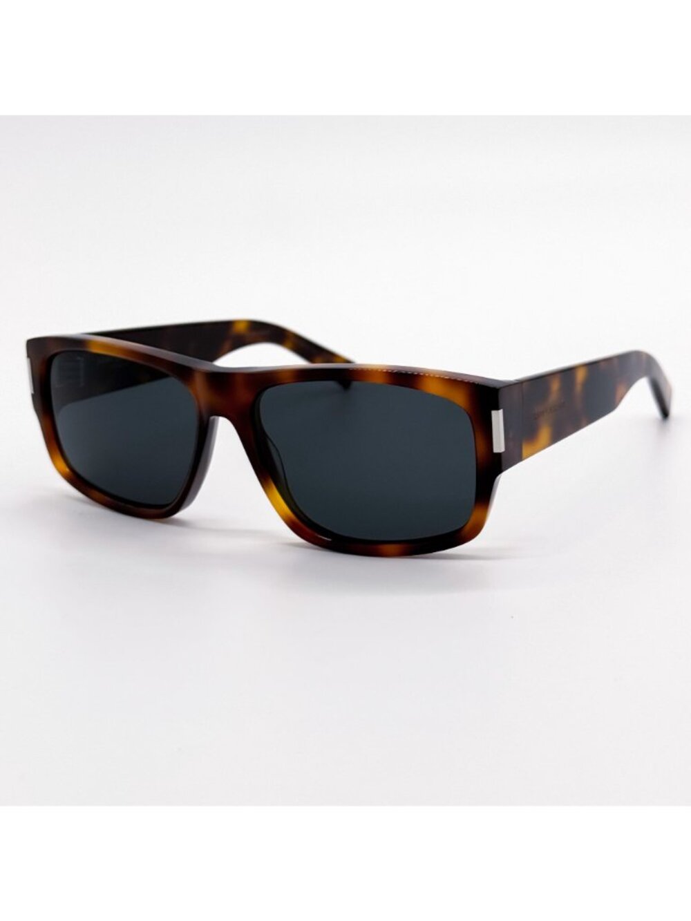 New Saint Laurent Sunglasses SL689 002 Havana Gray Square Eyewear